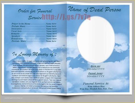 Funeral Program Layout
