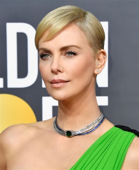 Prepare to feel the urge to chop your hair. Virtue | Blog - 2020 Golden Globes: Charlize Theron's ...