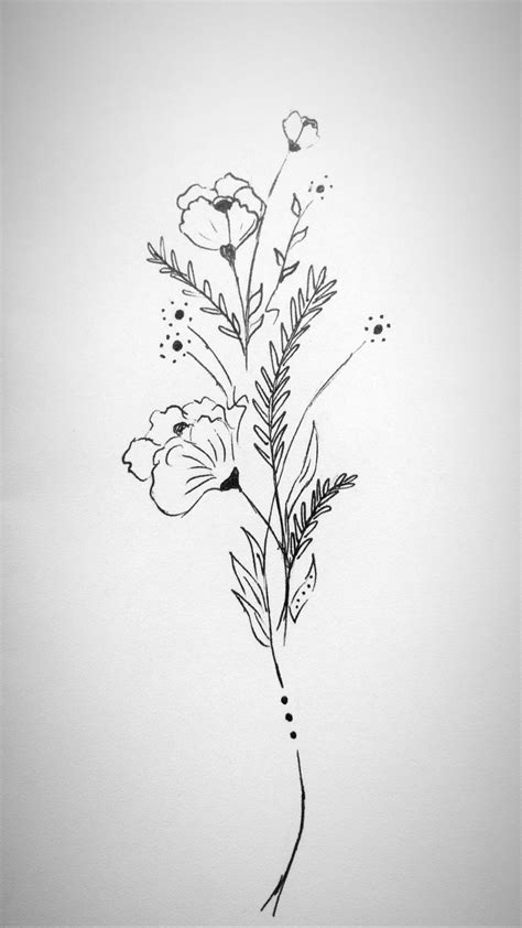 Flower Drawing Simple Flower Tattoo Flower Tattoos Designs Flower