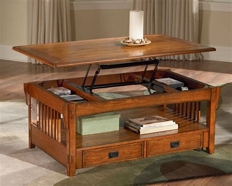 This table offers a full extending top that functions as a comfortable work surface perfect for activities such as working on your computer, dining or crafting. Lift Top Coffee Table Ideas and Designs | DesignWalls.com