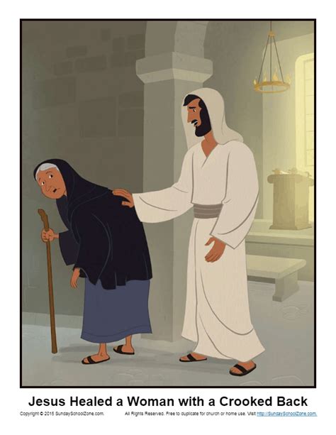 Jesus Healed A Woman With A Crooked Back Archives Childrens Bible