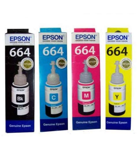 Epson Ink 664 Multicolor Ink Pack Of 4 Buy Epson Ink 664 Multicolor
