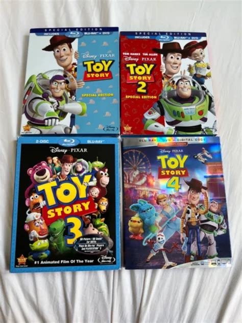 Toy Story Blu Ray Collection All 4 Movies W Slipcovers Free Shipping