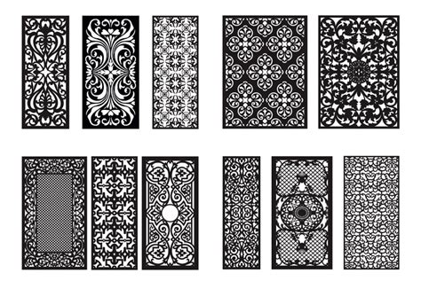 Cnc 100 Geometric Pattern Panel Templates Cdr Dxf File Etsy