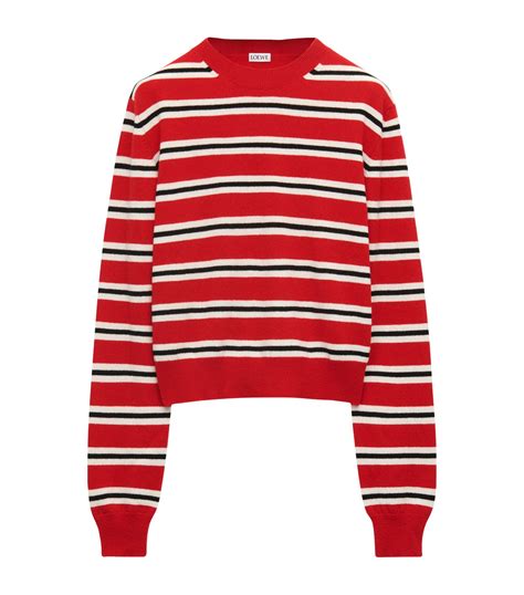 Loewe Wool Blend Striped Sweater Harrods Us