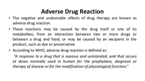 Adverse Drug Reactions