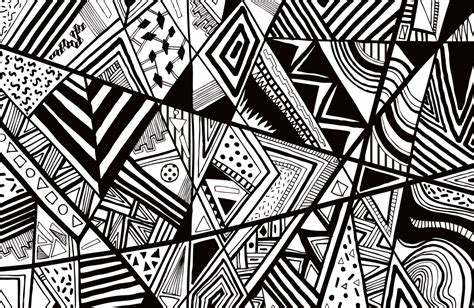 An Abstract Black And White Drawing With Lines