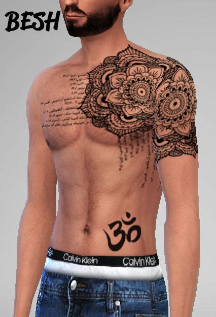 Tattoos For Males At Besh Sims 4 Updates