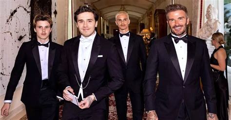 Brooklyn Beckham Proudly Posts First Pic With Brothers And Dad David On Wedding Day Mirror Online