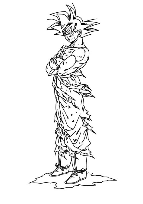 Simple or realistic drawings ? Free Printable Dragon Ball Z Coloring Pages For Kids