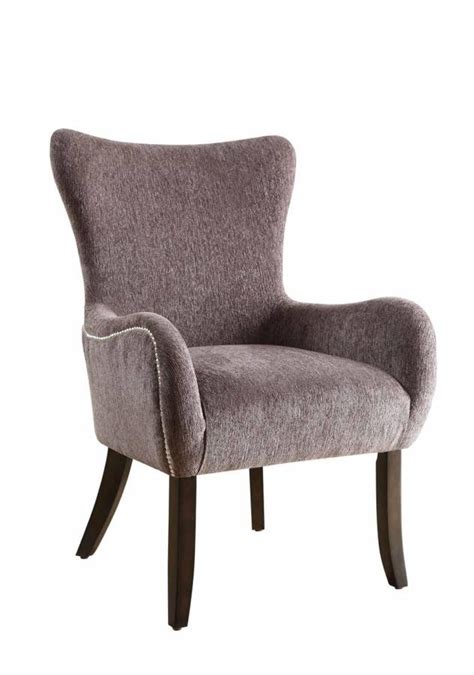 Made for rounding out the living room or sprucing up an unused corner of your bedroom, this accent chair's as versatile as it is easy on the eyes. ACCENTS : CHAIRS - Traditional Grey Accent Chair | 902504 ...