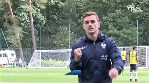 Antoine griezmann has been slammed by fans for a disrespectful goal celebration after he scored a contentious penalty against croatia. Antoine Griezmann GIFs - Find & Share on GIPHY