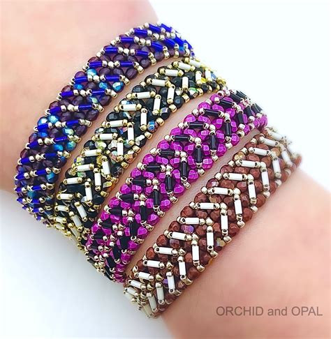 Free Beading Pattern Laces Out Bugle And Seed Bead Bracelet Tutorial