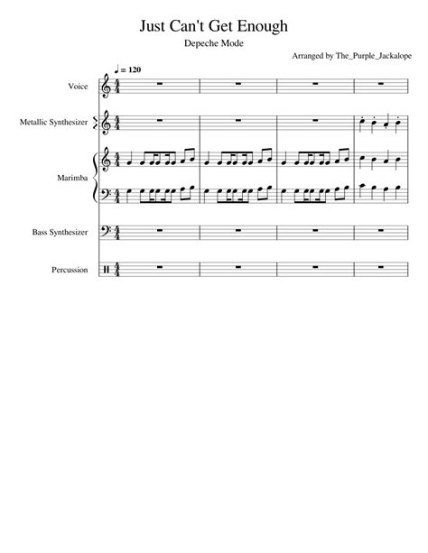 Just Cant Get Enough Depeche Mode Sheet Music For Drum Group Vocals Marimba Bass And More