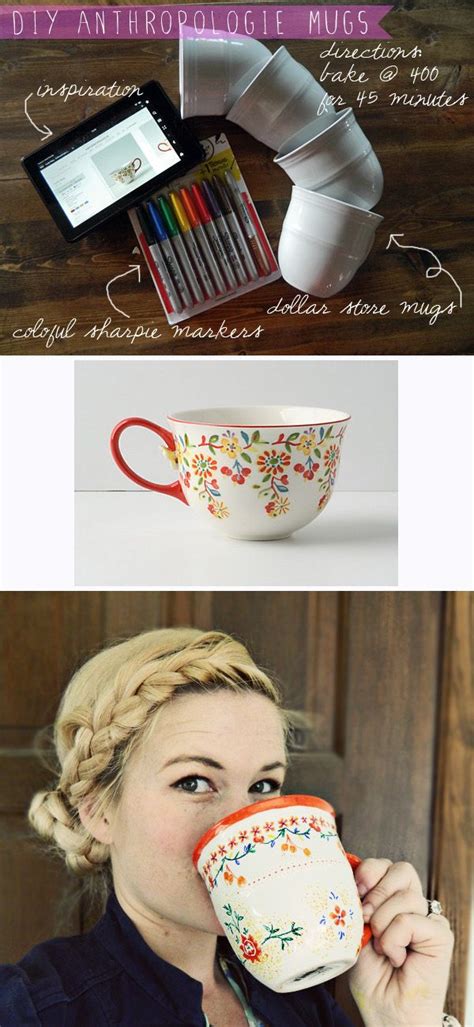 If You Re Artistically Inclined Make Your Own Version Of This Anthropologie Mug Diy Mugs