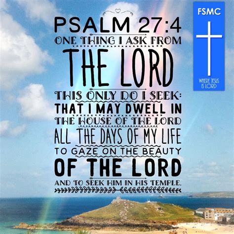 Psalm 274 Psalm 27 4 Psalms Day Of My Life