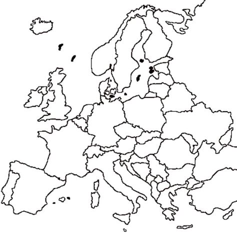 Coloriage Carte Europe En Ligne Gratuit à Imprimer