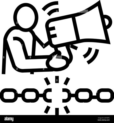 Freedom Of Speech Line Icon Vector Illustration Stock Vector Image