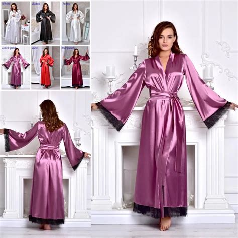 Sexy Plus Size Nightwear Women Long Sleeve Lace Night Robes Custom