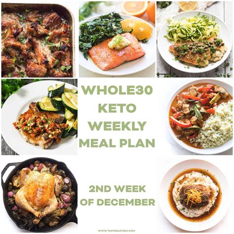 Whole30 Keto Weekly Meal Plan December Week 2 Tastes Lovely