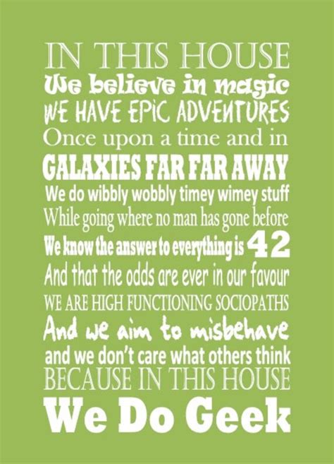 In This House We Do Geek Inspired Canvas Green T Home Etsy