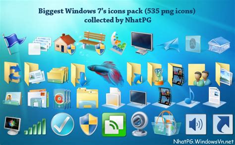 Right click on the screen, click view, and change size to see if any difference. Big Windows 7's icons pack by NhatPG on DeviantArt