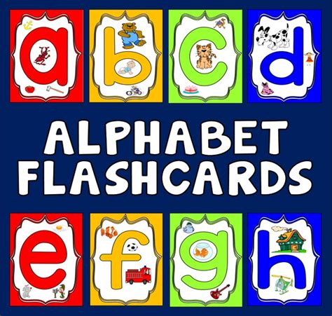 Alphabet Flashcards A4 Size Phonics English Literacy Early Years Sounds