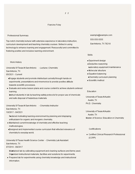 University Lecturer Resume Examples Writing Tips And Guide