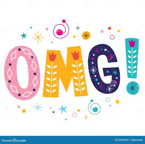 Omg Expression Oh My God Decorative Lettering Text Stock Photo