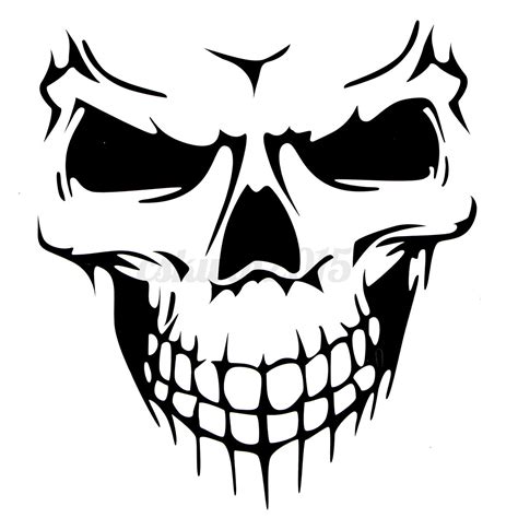 Smiling Skull Head Hood Car Sticker Decal Vinyl Graphic For Car Van