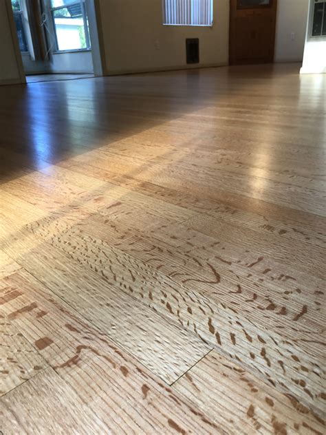 We Recently Refinished A 2 14 Quarter Sawn Red Oak Hardwood Floor The