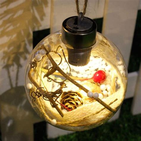 1 Pc Pvc Christmas Tree Ball Led Light Outdoor Garden