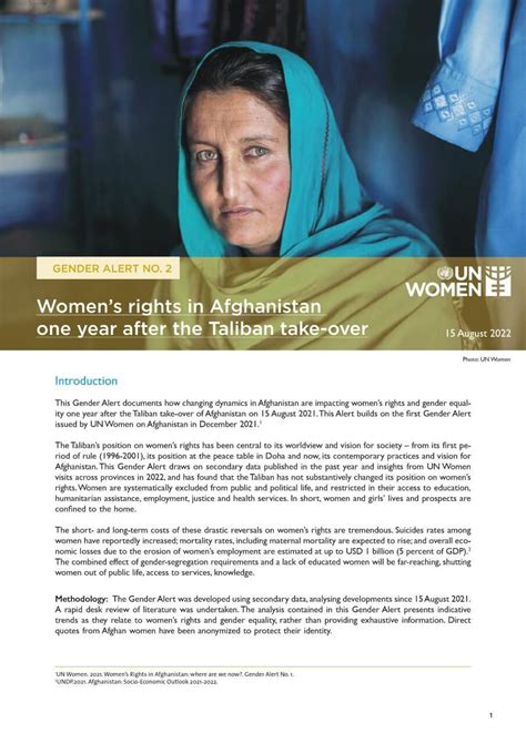 gender alert no 2 women s rights in afghanistan one year after the taliban take over