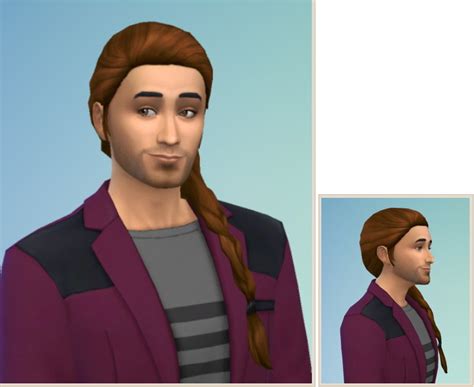 Birksches Sims Blog Side Braid Hair For Men ~ Sims 4 Hairs