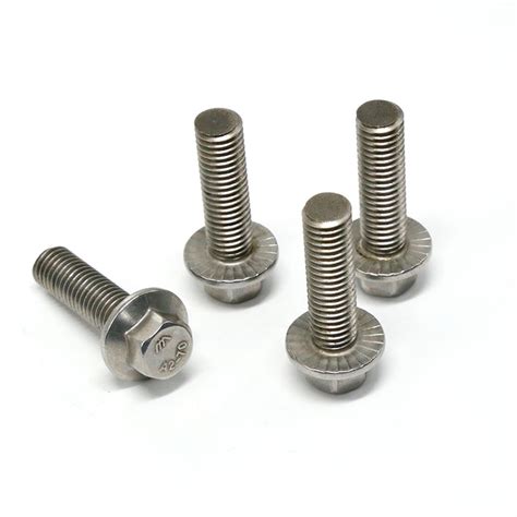 A Stainless Steel Din Hex Flange Bolt With Serration China Hex