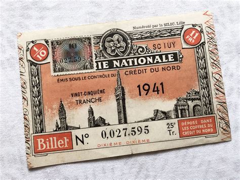 Huge French Lottery Tickets Loterie Nationale From