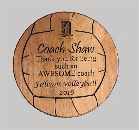 volleyball coach appreciation plaque etsy