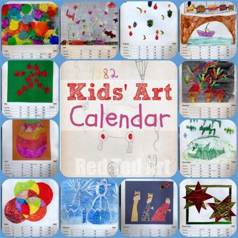 Kids Art Calendar Ts That Kids Can Make Red Ted Art Kids