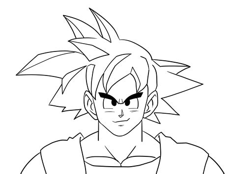 Goku Pencil Drawing Easy