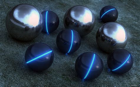 Online Crop Four Black And Blue Bowling Balls Abstract 3d Sphere