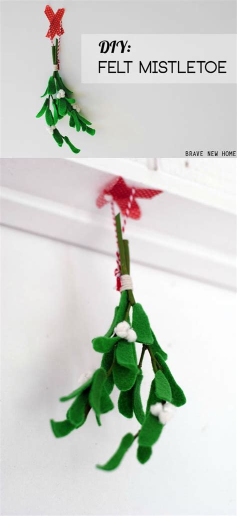 Diy Felt Mistletoe Is A Perfect Christmas Craft Diy Christmas Candy