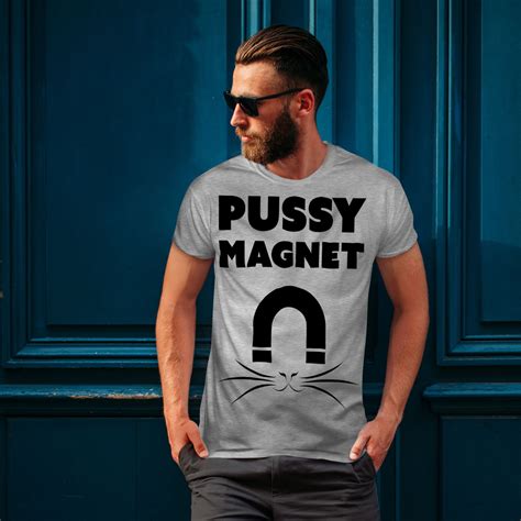 Wellcoda Pussy Magnet Cool Mens T Shirt Magnet Graphic Design Printed Tee Ebay