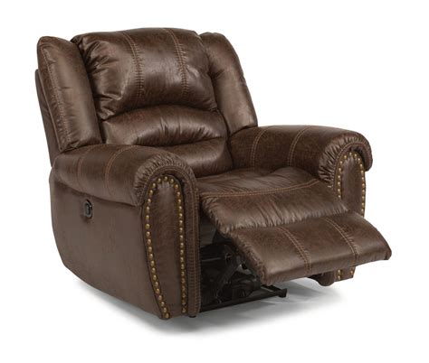 Recline the back and kick up your feet to bolster your comfort level even more. Flexsteel Downtown Fabric Power Recliner - 1710-50P-349-70