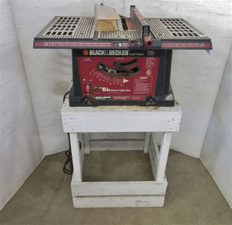 Albrecht Auctions Black And Decker 10 Table Saw On Wood Stand