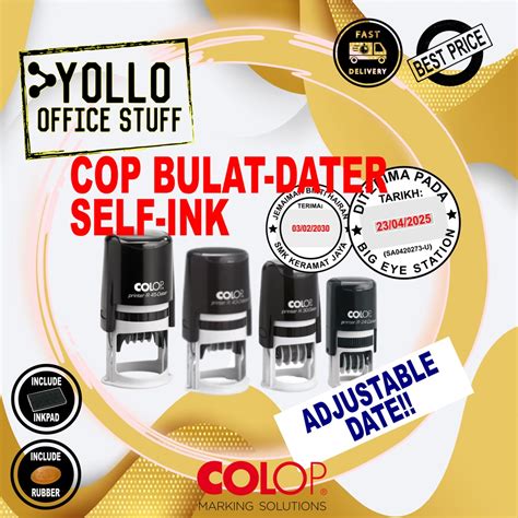 self ink cop bulat dater colop shopee malaysia