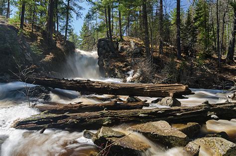 Black River Falls Flowing Michigan Nature Photos By Greg Kretovic