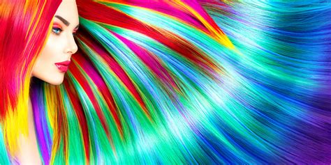 Rainbow Colorful Girl Hairs 5k Hd Abstract 4k Wallpapers