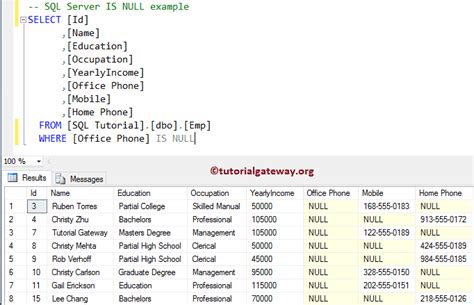 Working With Null Values In Sql Server Zohal