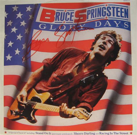 Bruce frederick joseph springsteen (born september 23, 1949) is an american singer, songwriter, and musician. Bruce Springsteen: Hand Signed "Glory Days" 12 Inch Single ...