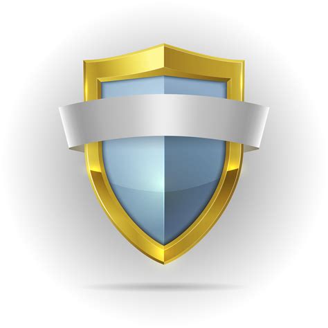 Guard Shield With Blank Ribbon Emblem 429719 Vector Art At Vecteezy